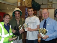 Library staff in Devon were among the first to unpack copies of the Lost World books.