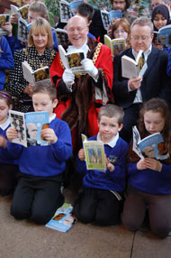 Reading at Bristol Zoo Gardens on launch day.