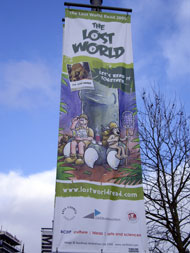 A Lost World Read 2009 banner in Bristol city centre.