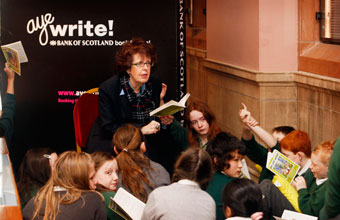 “The Aye Write! Bank of Scotland Book Festival was launched on 5 March with readings from The Lost World at Kelvingrove Art Gallery and Museum. Children from local schools joined Baillie Cameron (former Lord Provost),Chair of Culture and Sport Glasgow in reading the book. Baillie also discussed The Lost World with members of the Patrick VIP Book Group who had held their meeting at the museum.