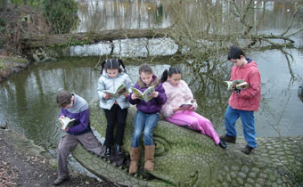 Children from Bromley and Westminster along with staff from Bromley Parks helped launched The Lost World Read at Crystal Palace on 20 February. The dinosaur statues were created in 1854 when the Crystal Palace moved from its original site in Hyde Park (now part of the City of Westminster). They reflect the prevalent view of what dinosaurs looked like, based on the work of Sir Richard Owen. Charles Darwin and his wife Emma bought a season ticket to the new exhibition, at a "profligate" £3 16s, and attended the official opening ceremony.