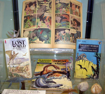 There's a free exhibition on Conan Doyle, Darwin and early portrayals of evolution at Bristol Reference Library near College Green until 31 May 2009. It's been curated by Dawn Dyer and Anthony Beeson. Here are pictures of some of the displays.