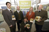 The Culture Minister and performers at the launch event in Edinburgh.