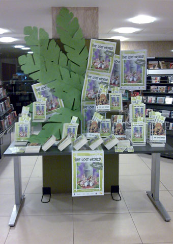 Lost World Read display at Glasgow's Mitchell Library.